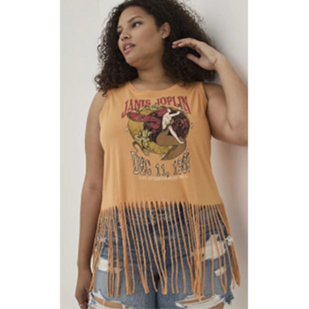 TORRID Janice Joplin Fringe Tank: Size 6X
